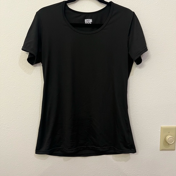 32 Degrees Black Fitted Short Sleeve T-Shirt Size Large - Picture 2 of 6